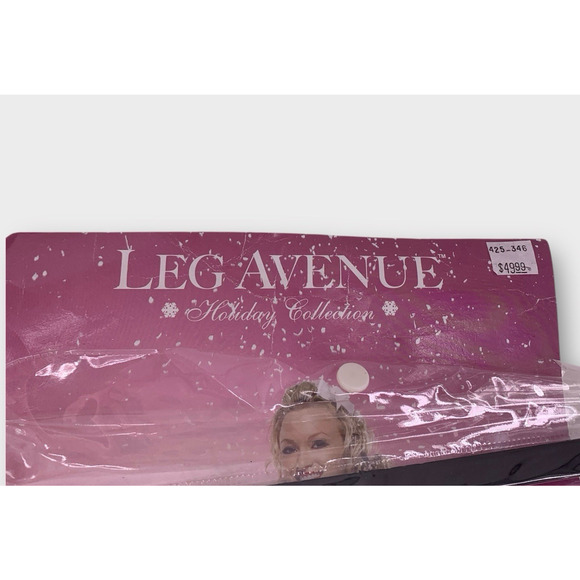 LEG AVENUE Y2K Sexy Candy Cane Mrs. Claus Santa Elf Costume Red Size Small - Picture 11 of 12